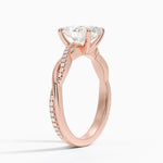 Oval Cut Twisted Engagement Ring - Intou