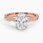 Oval Cut Twisted Engagement Ring - Intou