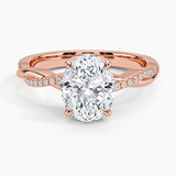 Oval Cut Twisted Engagement Ring - Intou