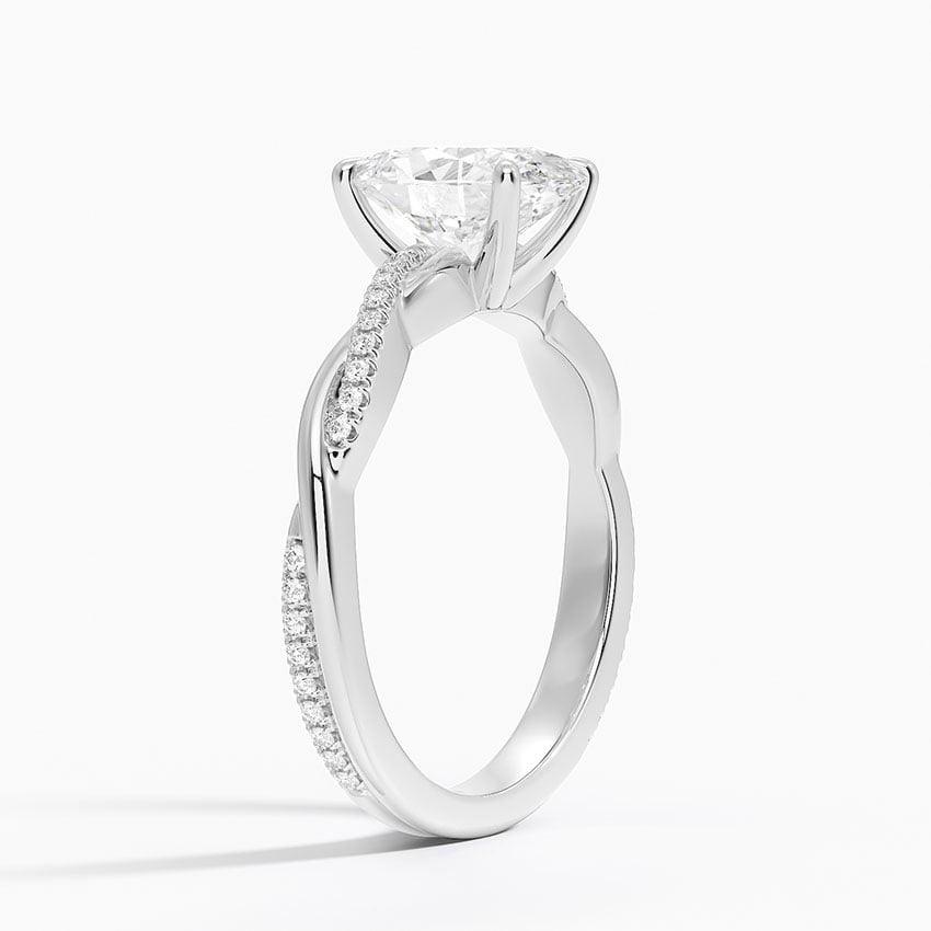 Oval Cut Twisted Engagement Ring - Intou