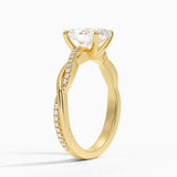 Oval Cut Twisted Engagement Ring - Intou