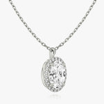 Oval Halo Lab-Grown Diamond Pendant - Intou