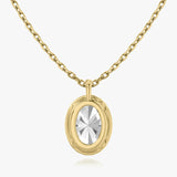 Oval Halo Lab-Grown Diamond Pendant - Intou