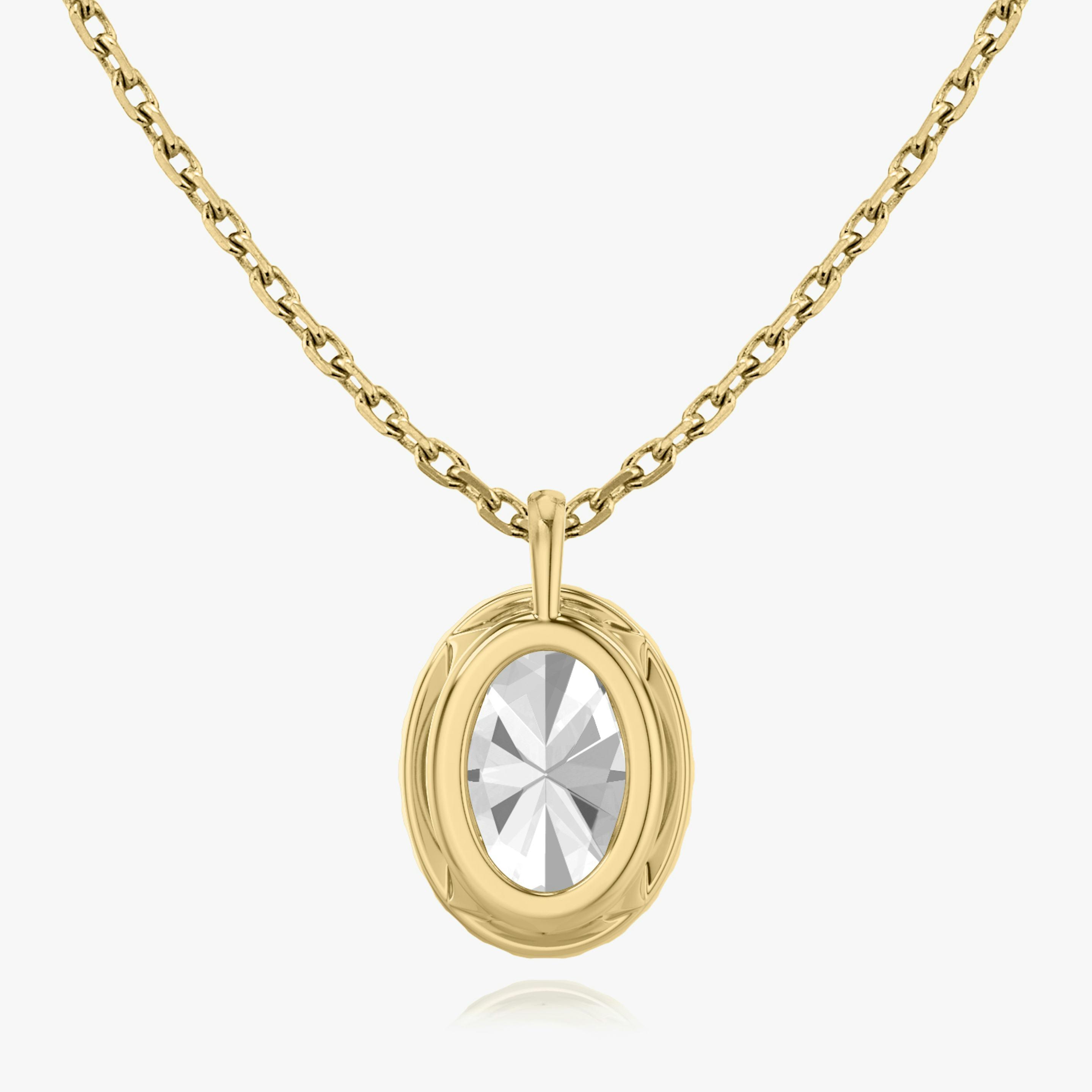 Oval Halo Lab-Grown Diamond Pendant - Intou