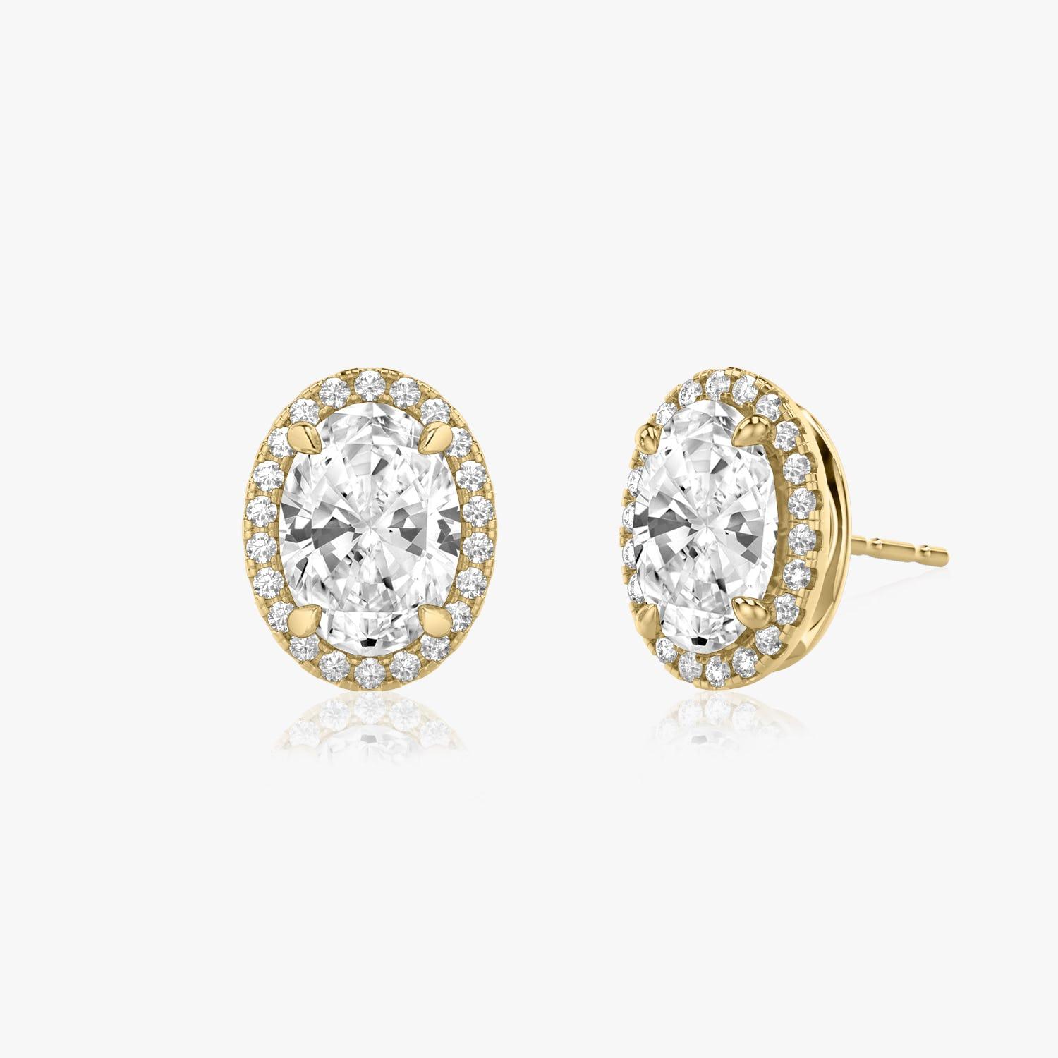 Oval Halo Stud - Intou