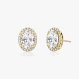 Oval Halo Stud - Intou