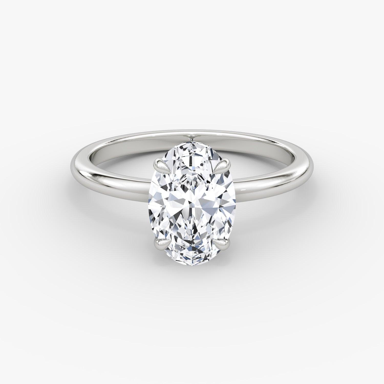 Oval Solitaire Engagement Ring - Intou