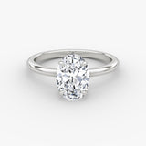 Oval Solitaire Engagement Ring - Intou