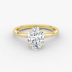 Oval Solitaire Engagement Ring - Intou