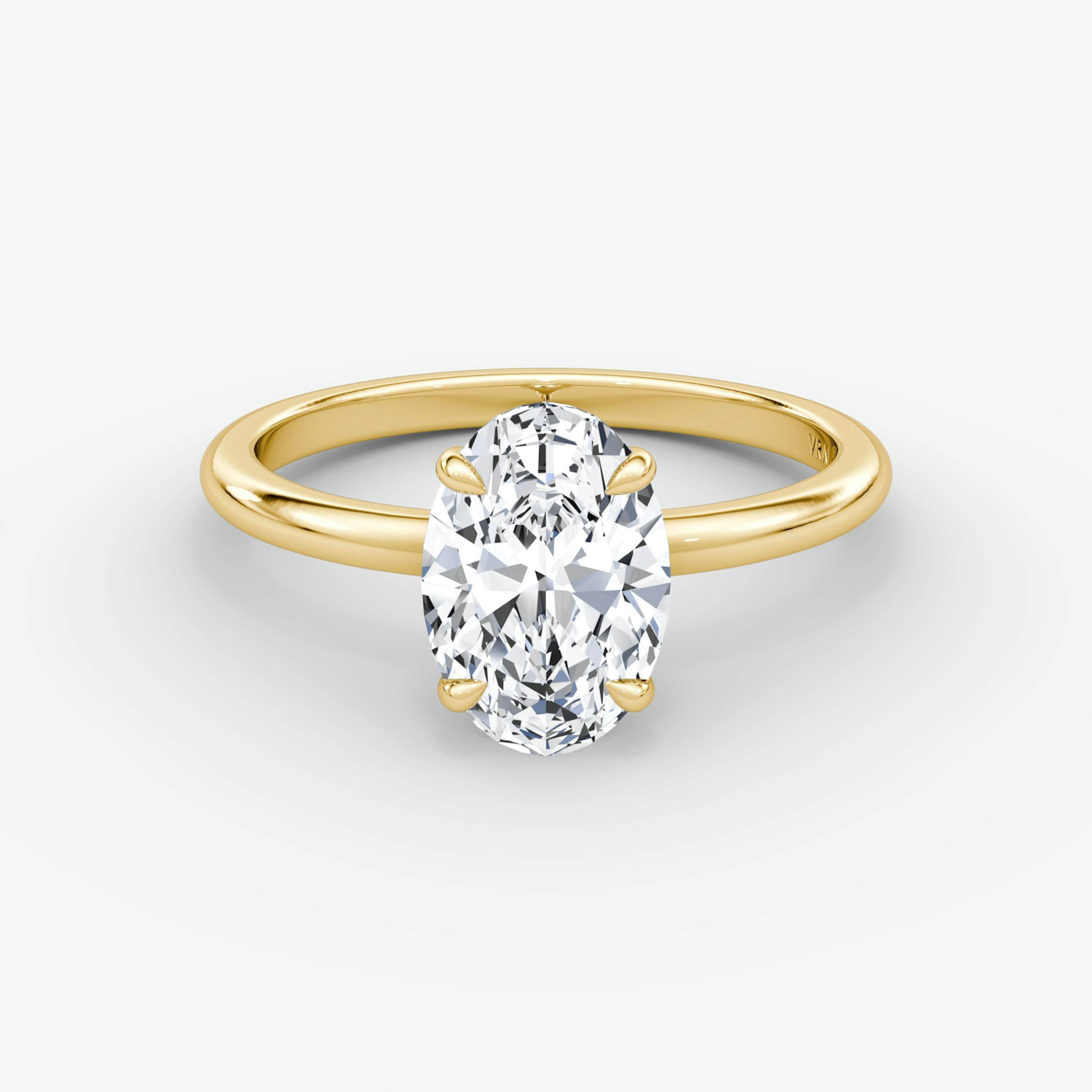 Oval Solitaire Engagement Ring - Intou