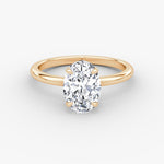 Oval Solitaire Engagement Ring - Intou