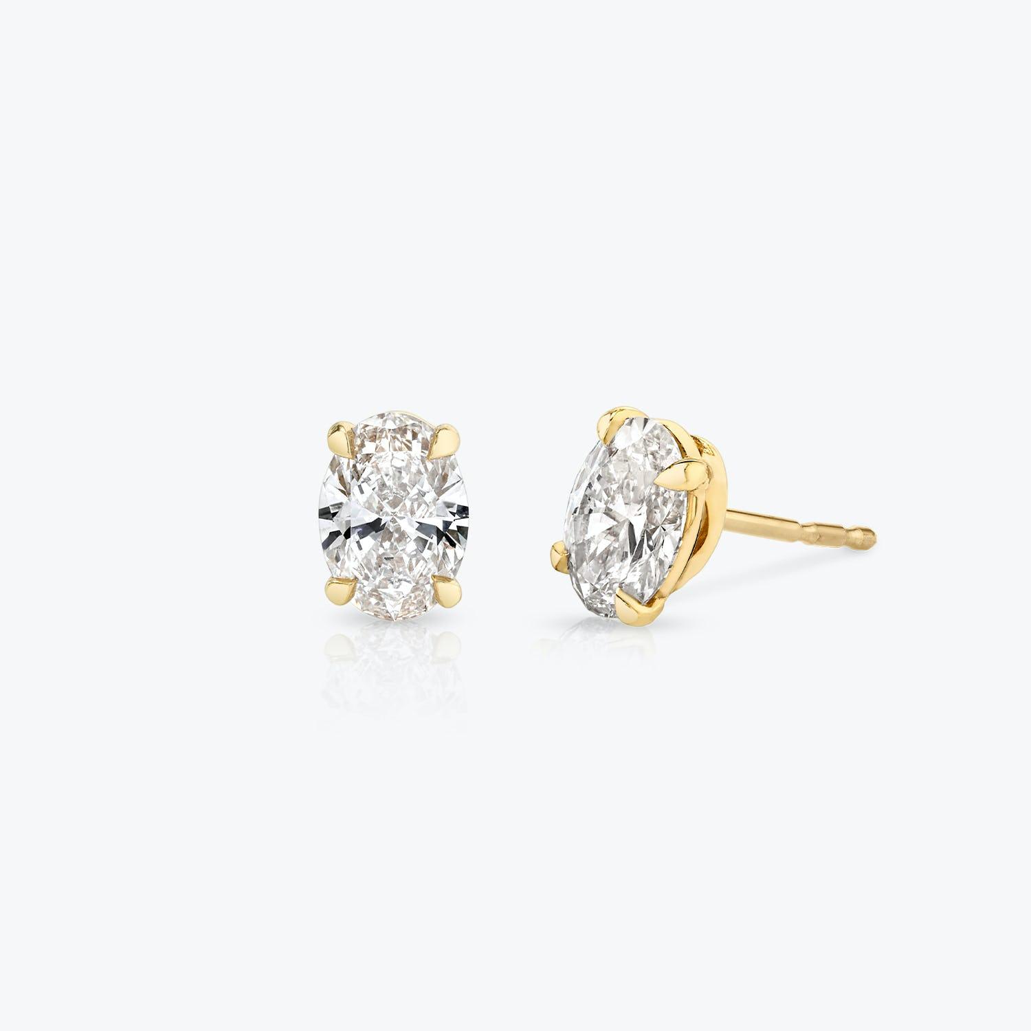 Oval Solitaire Stud - Intou