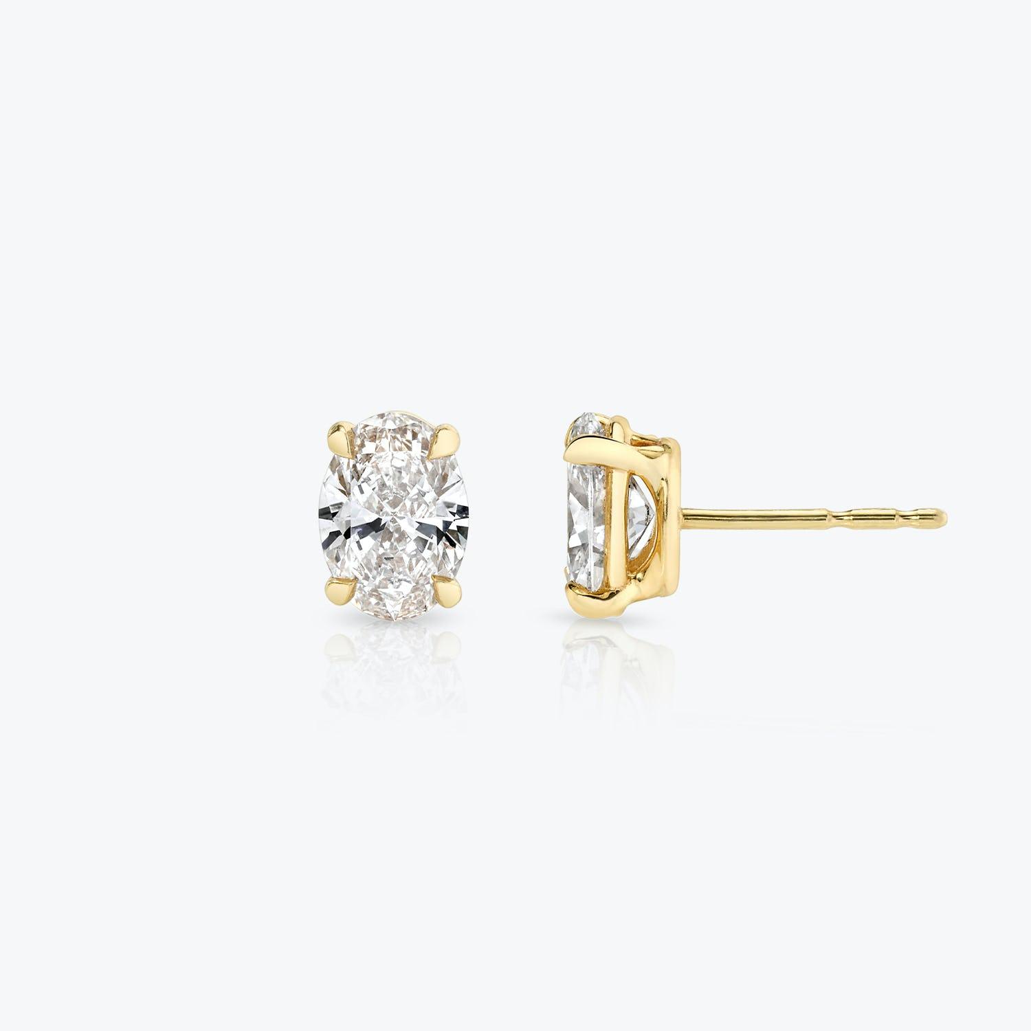 Oval Solitaire Stud - Intou