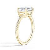 Pave East-West Pear Cut Diamond Engagement Ring - Intou