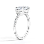 Pave East-West Pear Cut Diamond Engagement Ring - Intou