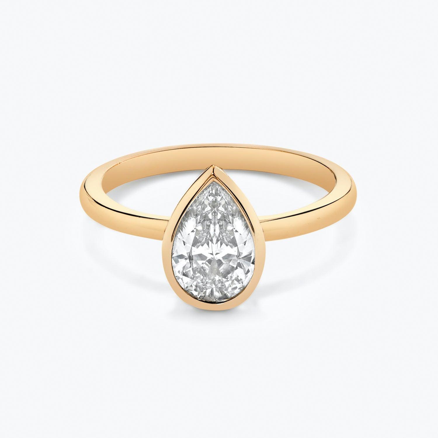 Pear Bezel Engagement Ring - Intou