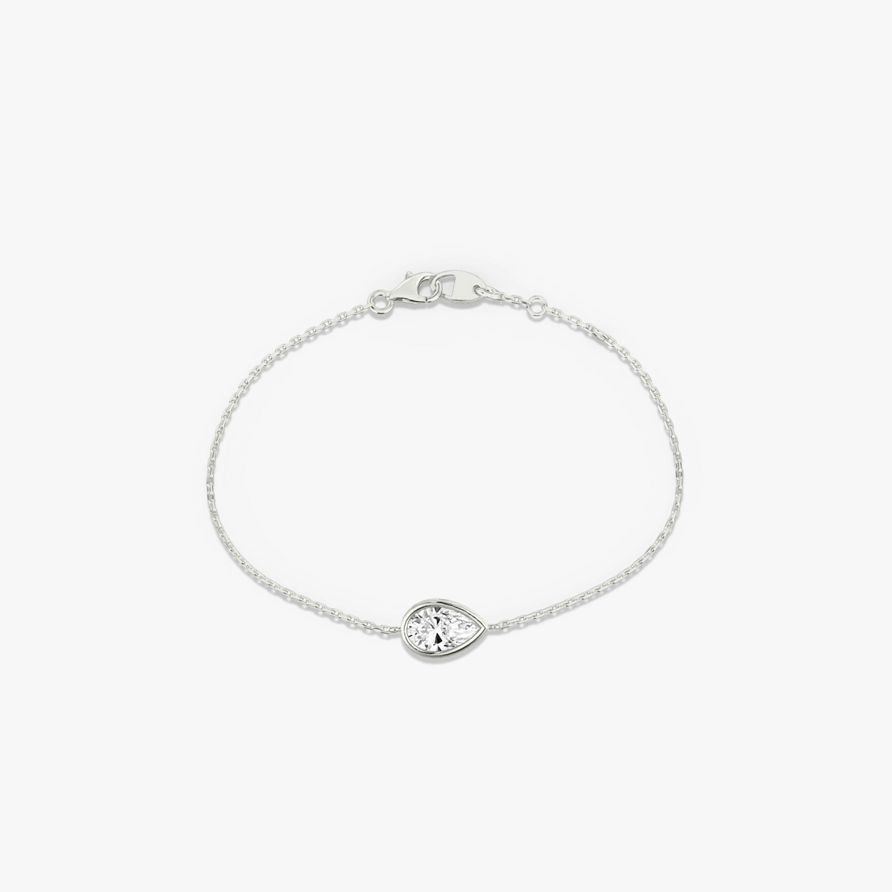 Pear Bezel Solitaire Bracelet - Intou