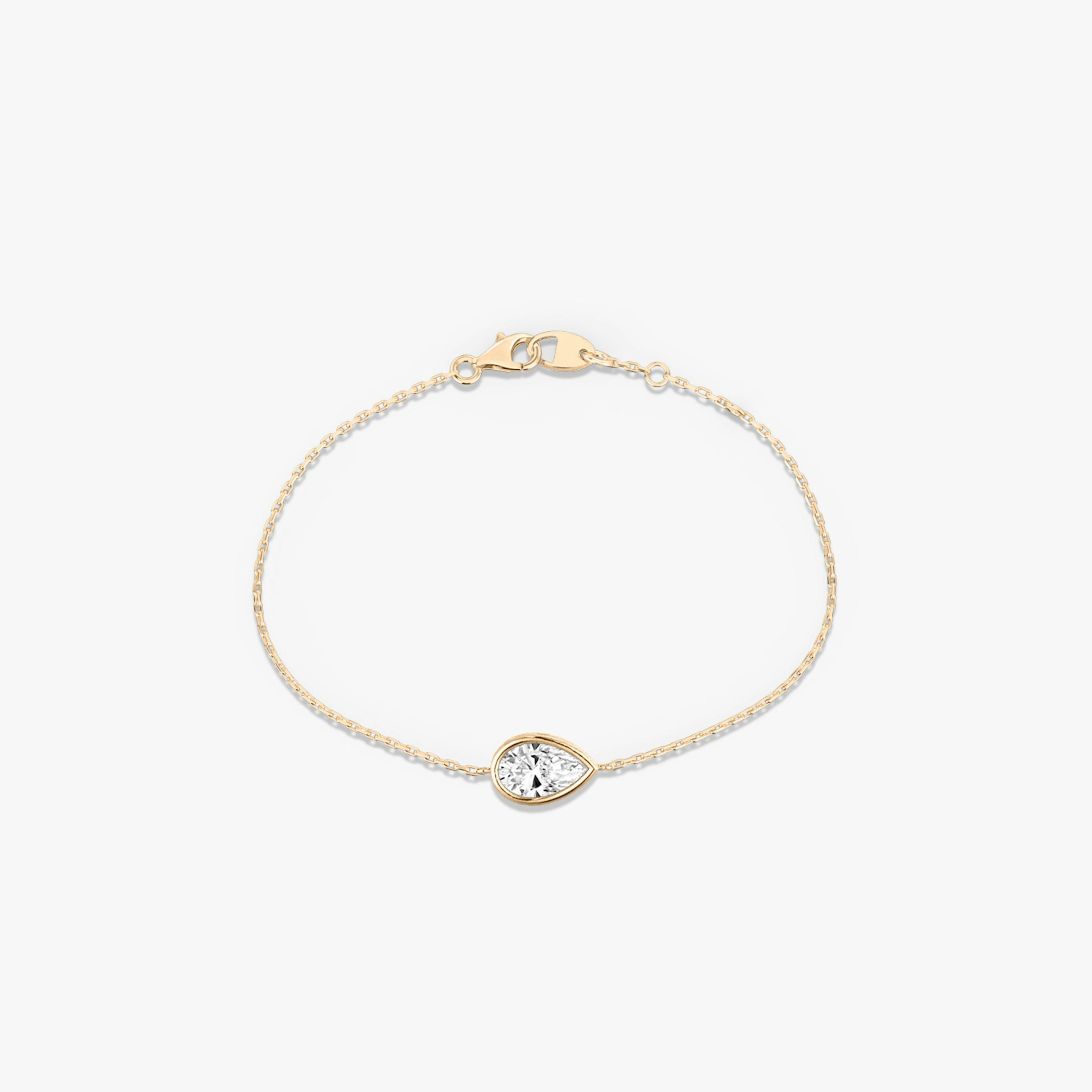 Pear Bezel Solitaire Bracelet - Intou