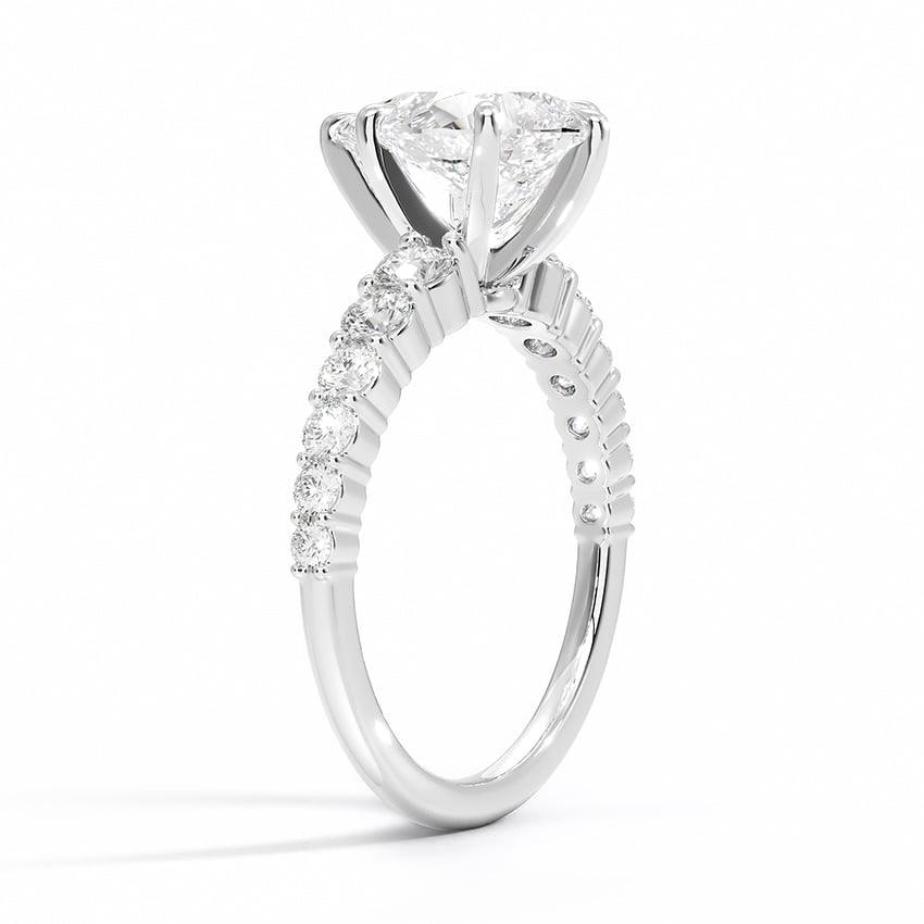 Pear Cut Graduated Diamond Engagement Ring - Intou