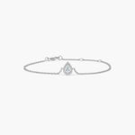 Pear Halo Diamond Bracelet - Intou