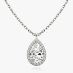 Pear Halo Lab-Grown Diamond Pendant - Intou