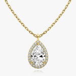 Pear Halo Lab-Grown Diamond Pendant - Intou