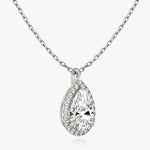 Pear Halo Lab-Grown Diamond Pendant - Intou