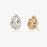 Pear Halo Stud - Intou