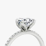 Pear Pave Solitaire Engagement Ring - Intou