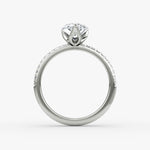 Pear Pave Solitaire Engagement Ring - Intou