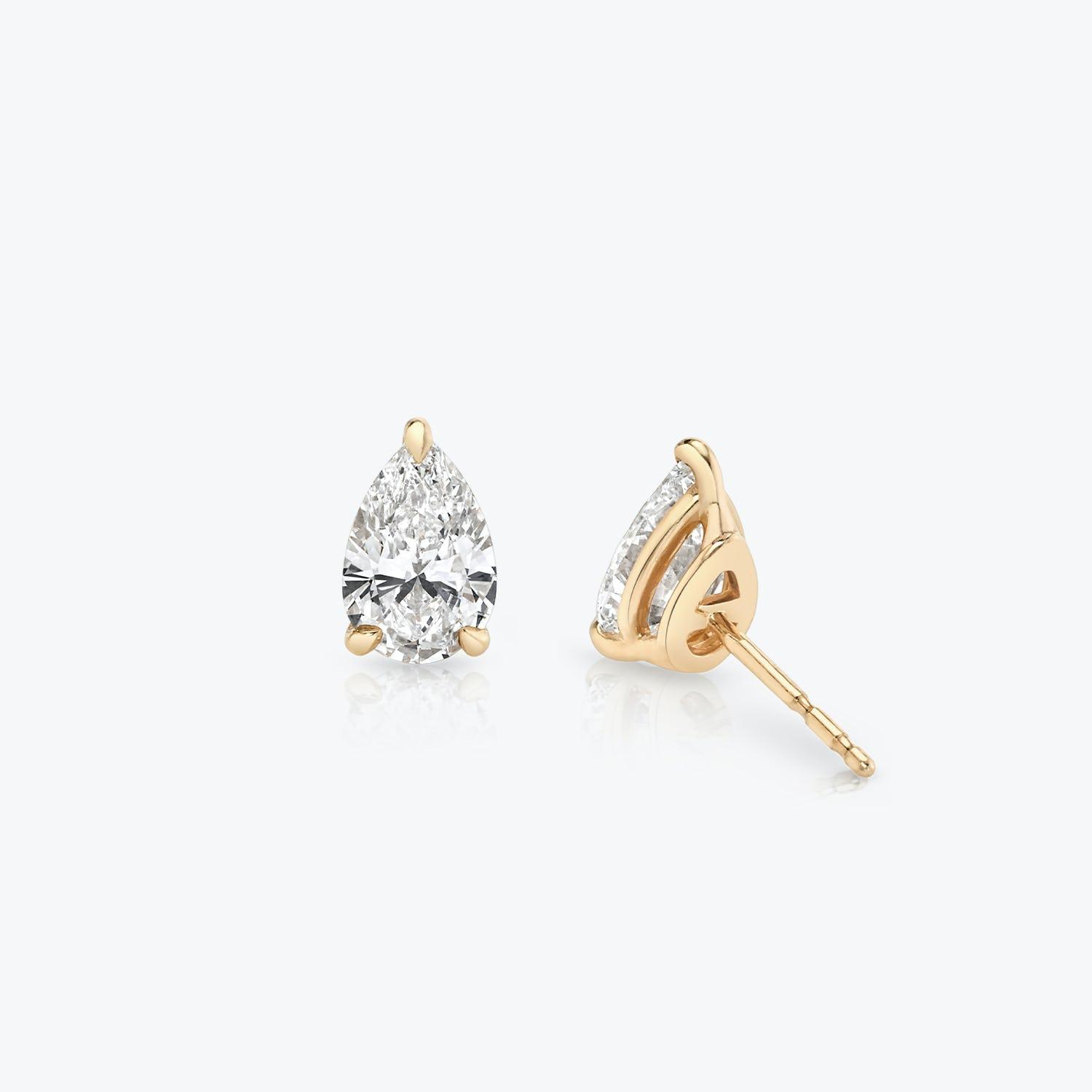 Pear Solitaire Stud - Intou