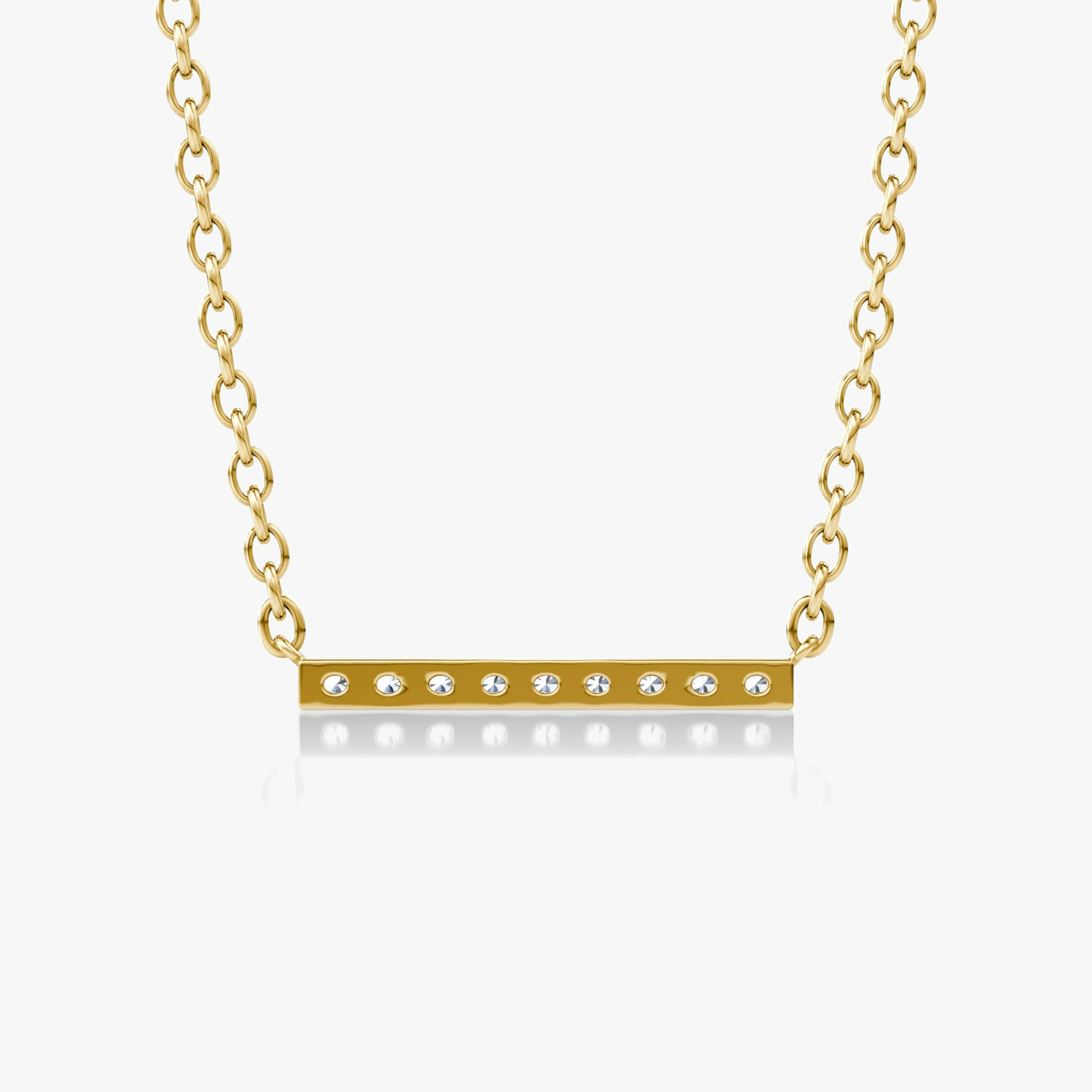 Petite Pavé Bar Necklace - Intou