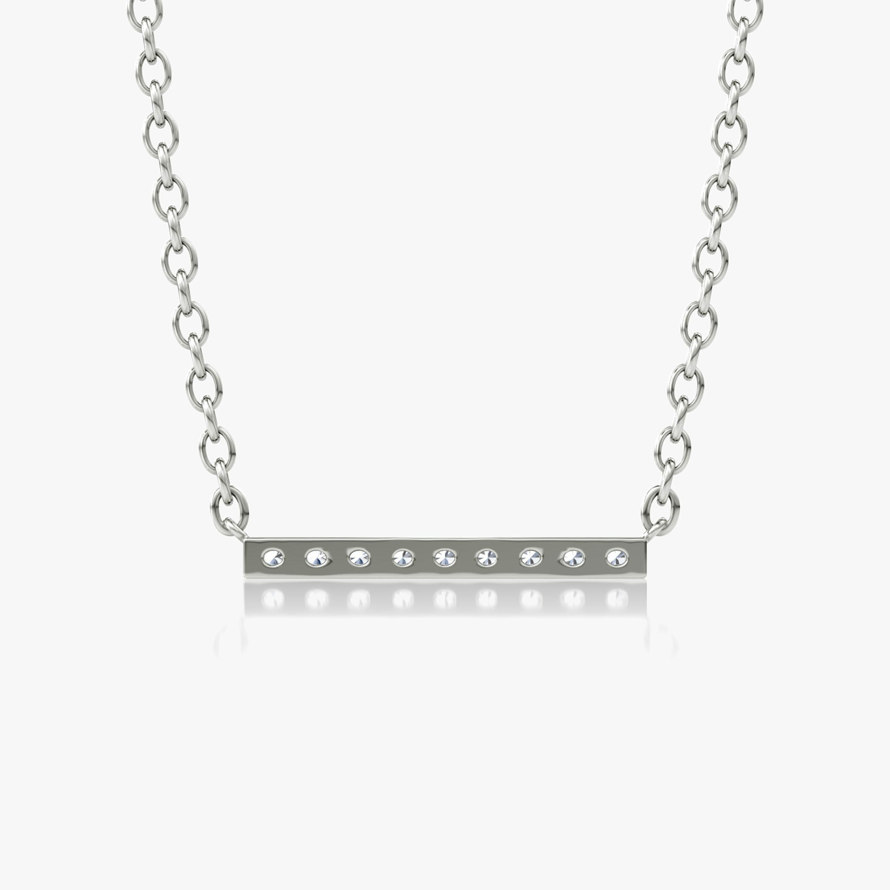 Petite Pavé Bar Necklace - Intou