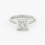 Princess Bezel Engagement Ring - Intou