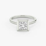 Princess Bezel Engagement Ring - Intou