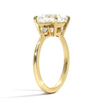 Princess Cut Aria Three Stone Diamond Engagement Ring - Intou