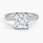 Princess Cut Twisted Engagement Ring - Intou