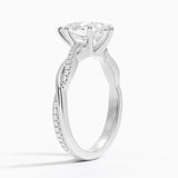 Princess Cut Twisted Engagement Ring - Intou