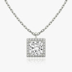 Princess Halo Lab-Grown Diamond Pendant - Intou