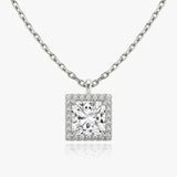 Princess Halo Lab-Grown Diamond Pendant - Intou