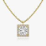 Princess Halo Lab-Grown Diamond Pendant - Intou