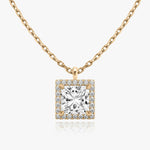 Princess Halo Lab-Grown Diamond Pendant - Intou