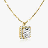 Princess Halo Lab-Grown Diamond Pendant - Intou