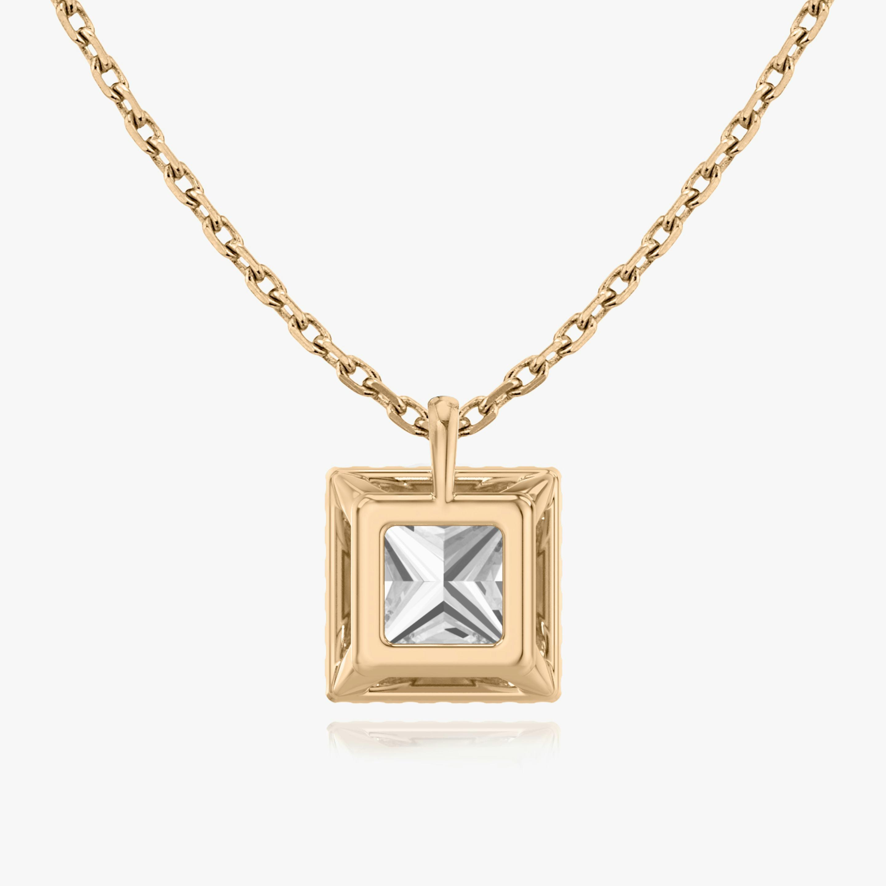 Princess Halo Lab-Grown Diamond Pendant - Intou