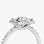 Princess Halo Pave Engagement Ring - Intou