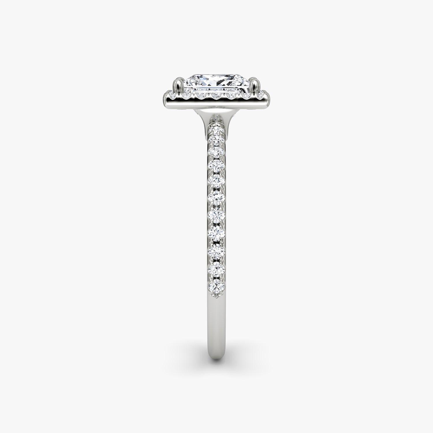 Princess Halo Pave Engagement Ring - Intou