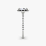 Princess Halo Pave Engagement Ring - Intou