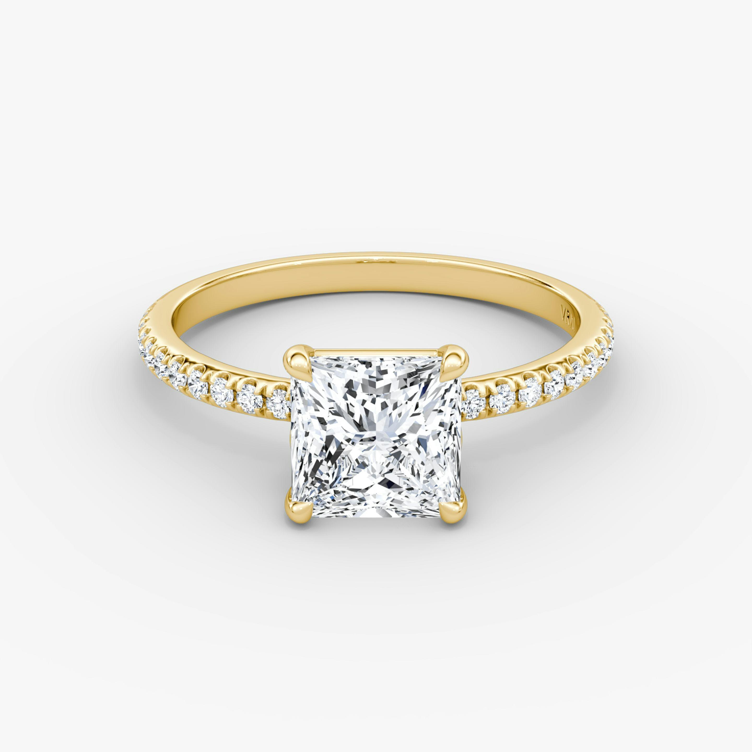 Princess Pave Solitaire Engagement Ring - Intou