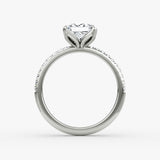 Princess Pave Solitaire Engagement Ring - Intou