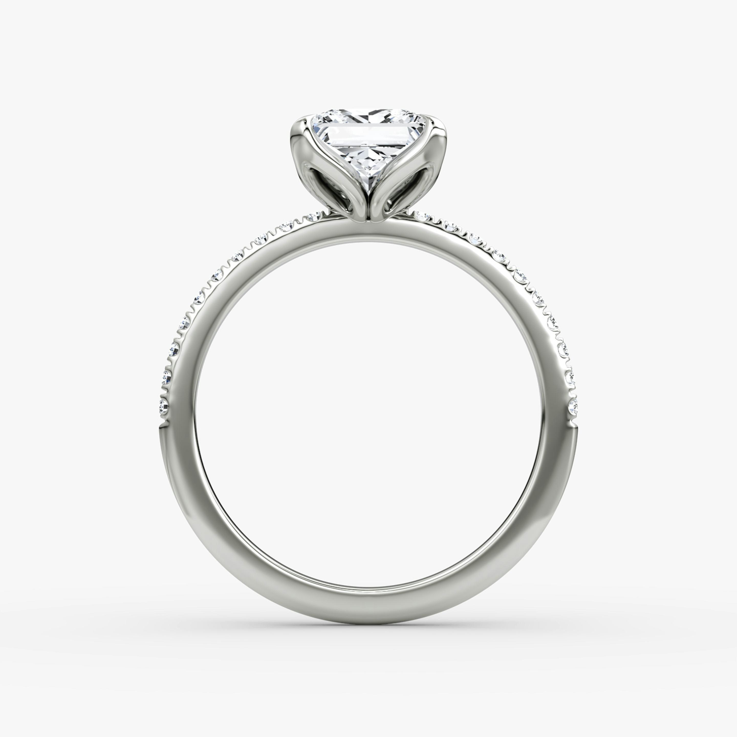 Princess Pave Solitaire Engagement Ring - Intou